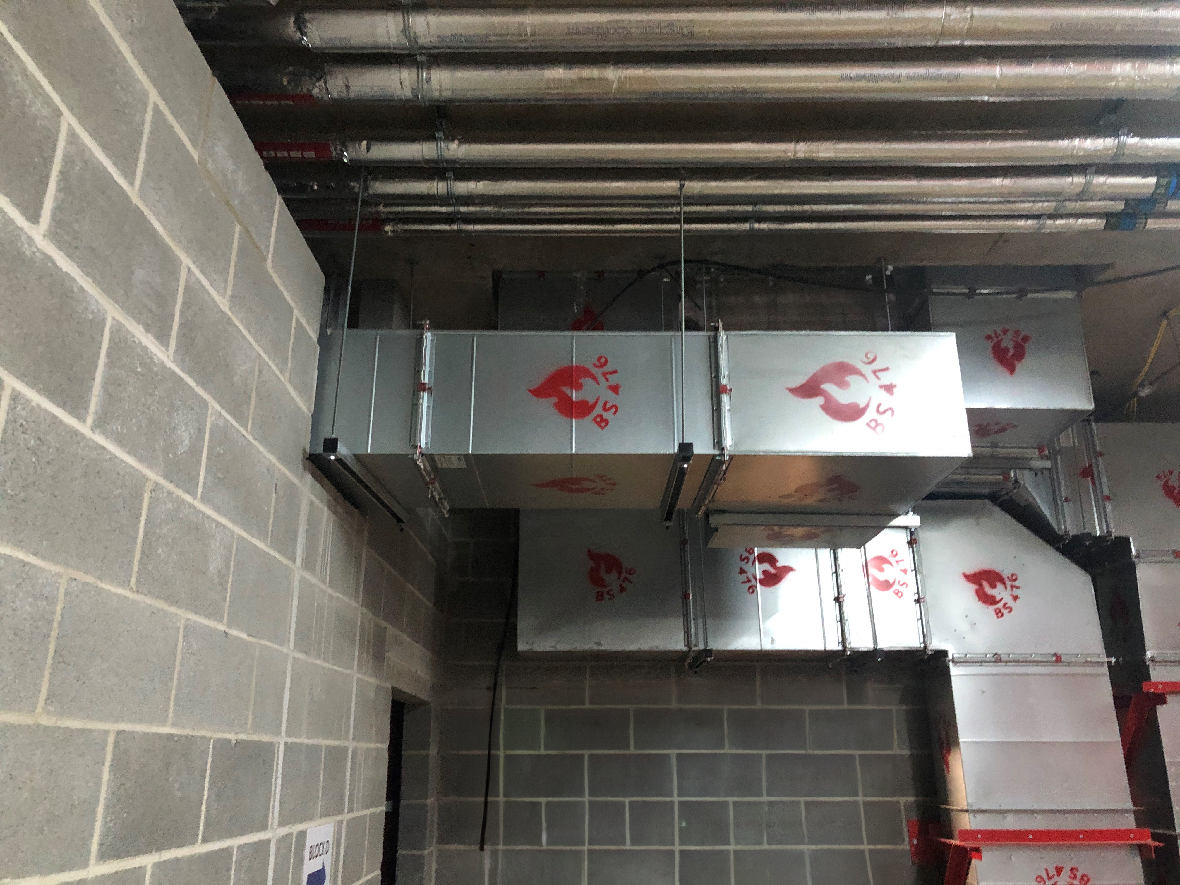 Fire rated ductwork installation
